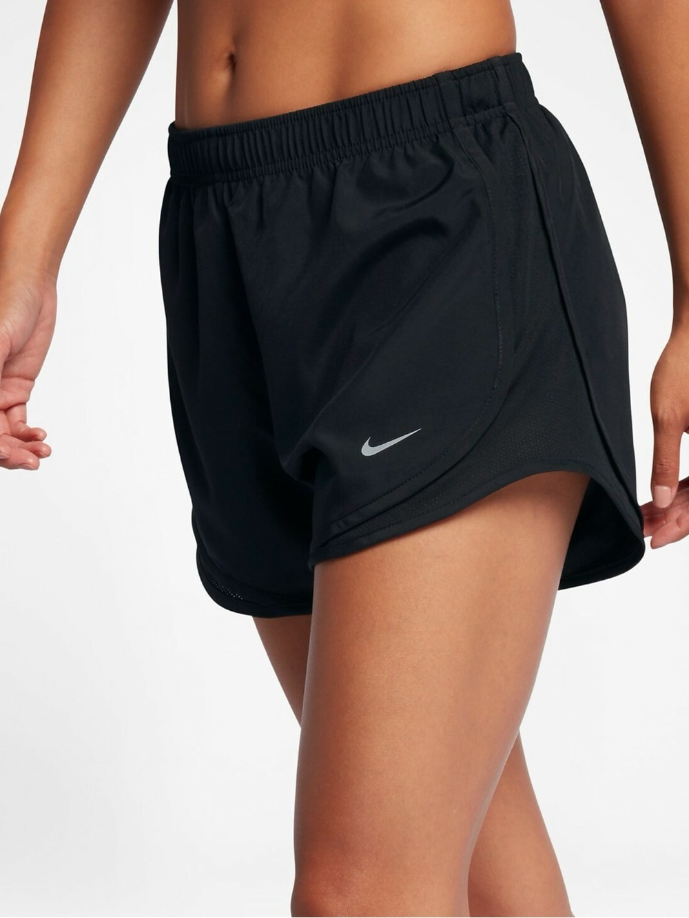 Nike Dri-FIT Tempo Running Lightweight Black Pull On Short Shorts Size Small